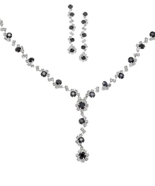 Rhinestone Necklace Earrings Set LN0214