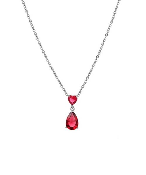Waterdrop Heart-shaped Cubic Zirconia Pendant Necklace